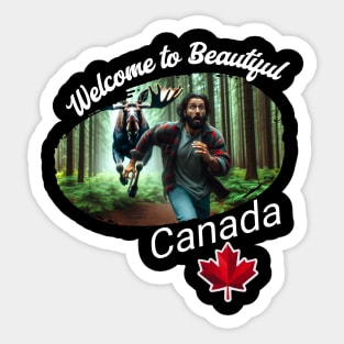 Welcome to Beautiful Canada: Moose Chase Edition 🍁 Sticker